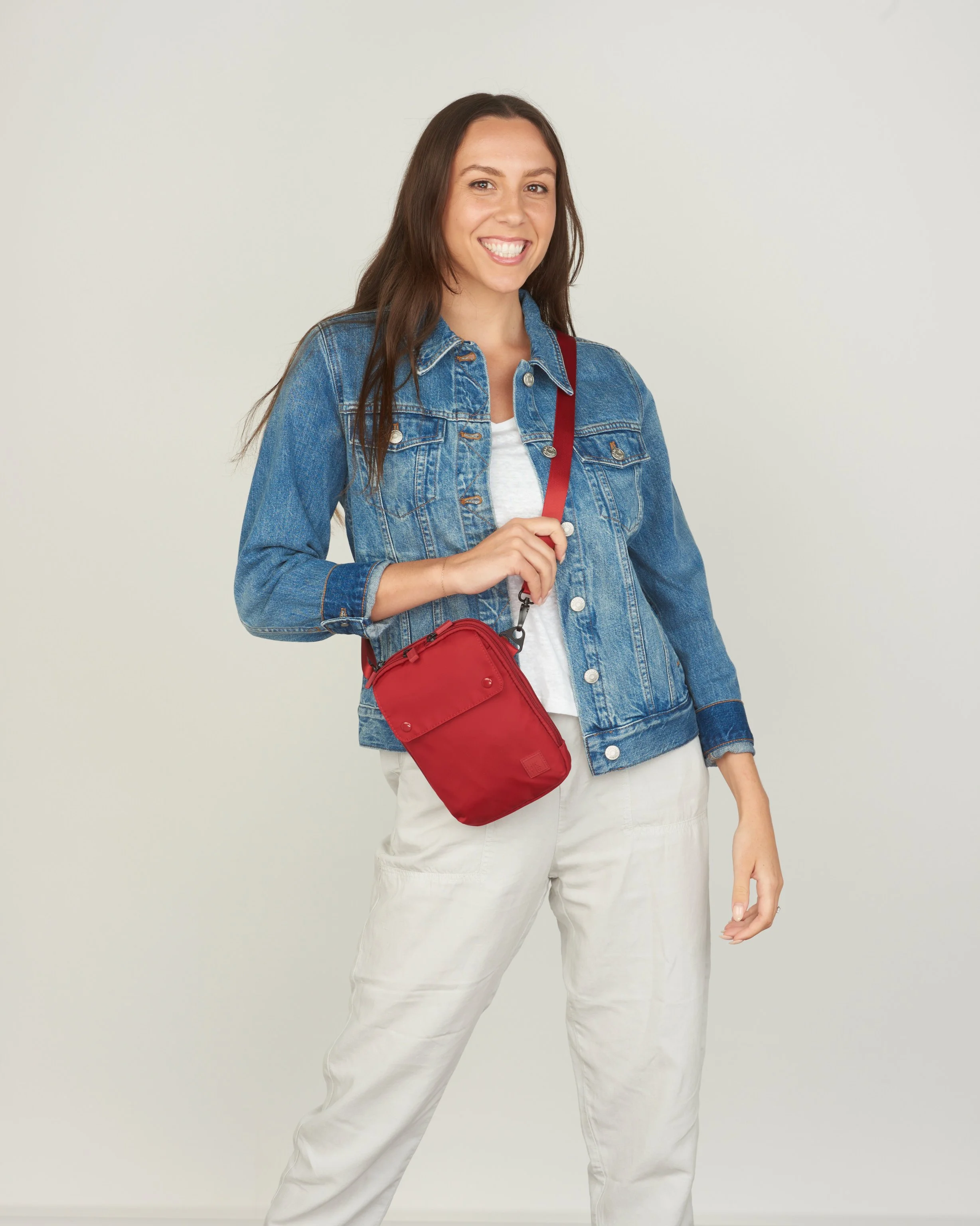 THE XL EVERYDAY ESSENTIALS CROSSBODY WITH 2 STRAPS - BURGUNDY — IHKWIP